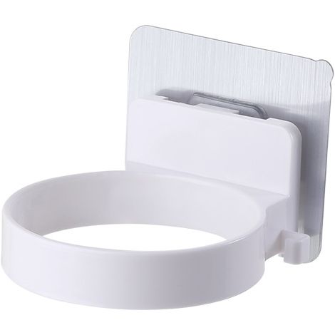 Wandmontierter Haartrocknerhalter, Haartrockner-montagehalterung, Selbstklebender Haartrocknerhalter Mit Saugnapf Für Schlafzimmer, Badezimmer (weiß)