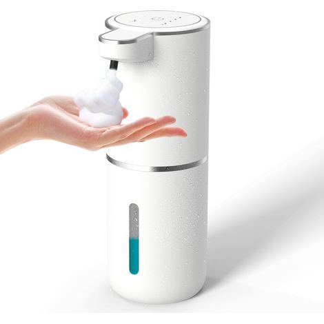 Automatischer Duschgelspender – 400 Ml Usb-wiederaufladbare, Wandmontierte Elektrische Schaumreinigerpumpe Mit 4 Einstellbaren Stufen, Geeignet Für Badezimmer Und Küchen.