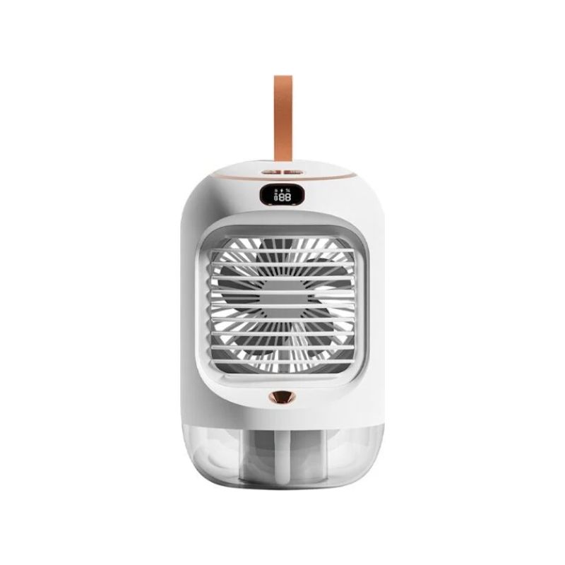 Neuer Tragbarer Usb-luftkühler, Mini-tischventilator Mit Wasserkühlung Und Sprühfunktion, Tragbarer Luftbefeuchter (weiß)