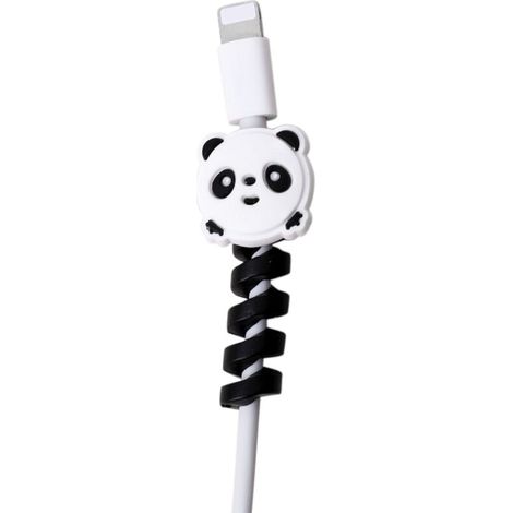 Flexibler Silikon-kabelschutz Mit Niedlichen Tiermotiven, Spiralförmiger Ladeschlauch Für Handys, Kabelschoner Für Alle Mobilen Datenleitungen, 7 Pandas