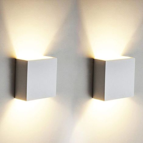 2 Stück 6w Led-wandleuchten, Nach Oben Und Unten Gerichtet, Moderne Aluminium-wandleuchten Für Den Innenbereich, Geeignet Für Wohnzimmer, Schlafzimmer, Badezimmer, Küche Und Esszimmer, Warmweiß