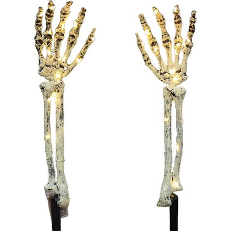 2er-pack Lichterketten Mit Totenkopfarmen Für Halloween, Inklusive 40 Batteriebetriebener Leds, Realistische Skelettarm-lichterketten Für Halloween-partys