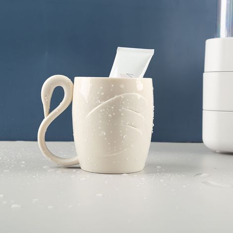 Einfacher Zahnputzbecher Für Zu Hause, Mundwasserbecher, Niedlich, Dickwandig, Tropffrei, Zahnzylinder Aus Kunststoff, Becher Für Paare (weiß)