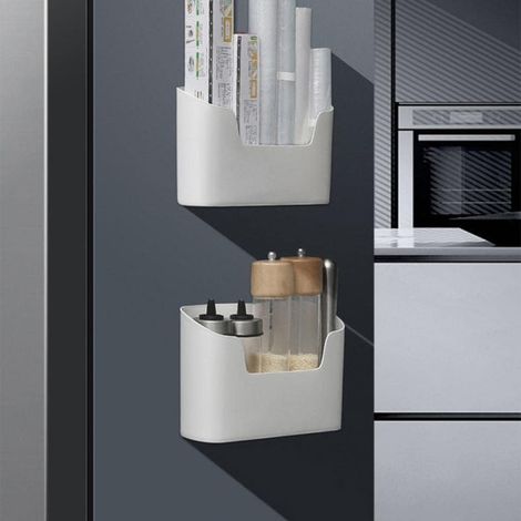 Set Mit 2 Selbstklebenden Türboxen, Küchenarbeitsplatten-organizer, Weißes Abs Tommoy01