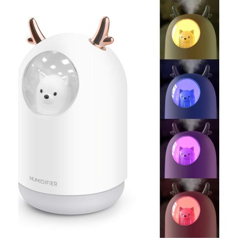 300-ml-mini-luftbefeuchter, Leiser Luftbefeuchter Mit Led-beleuchtung, Automatische Abschaltung Bei Wassermangel, Usb-tischluftbefeuchter Für Zuhause/schlafzimmer/büro