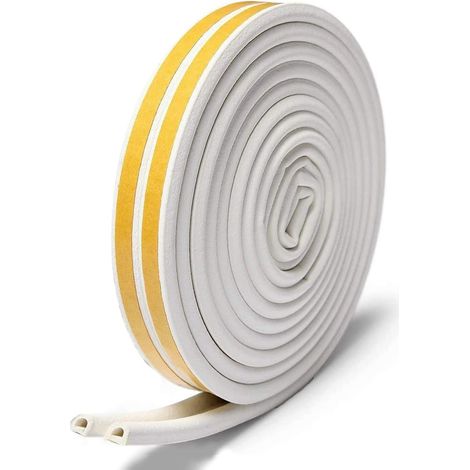 Aiducho Türdichtungsleiste, Schalldämmende Schaumstoffdichtung, Gummidichtung, 9 X 6 Mm X 6 Meter, 1 Dichtung