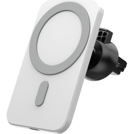 Aiducho Magsafe Kabelloses Autoladegerät, Kompatibel Mit Iphone 13/13 Pro/13 Mini/13 Pro Max/12/12 Pro/12 Mini/12 Pro Max, Schnelles Kabelloses Autoladegerät, Magnetische Autohalterung, Weiß