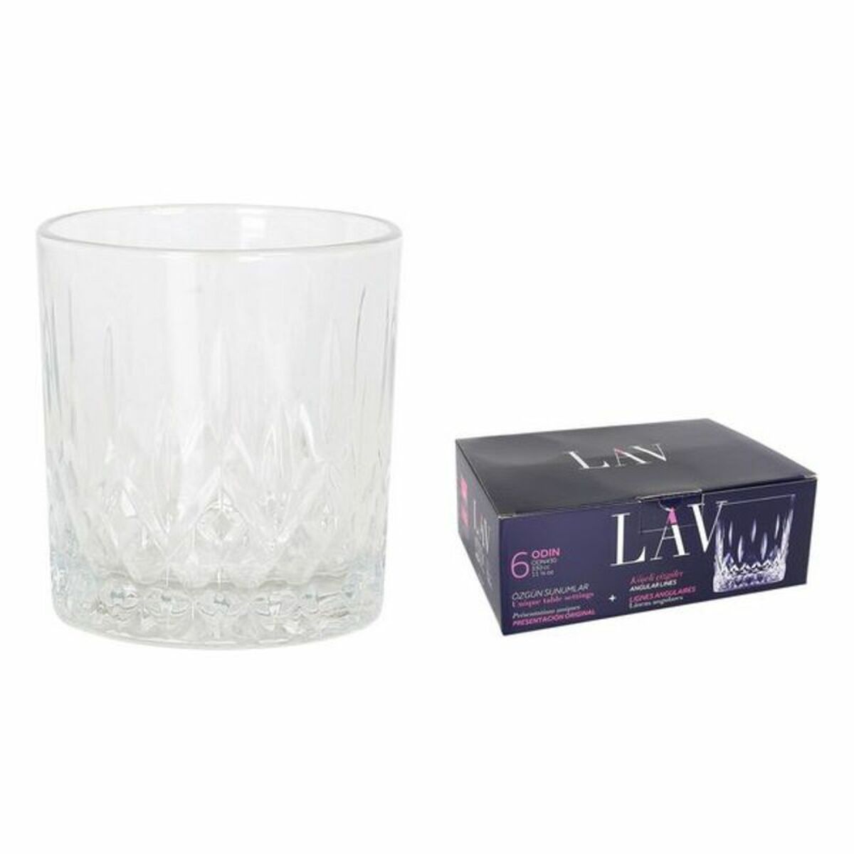 Verre Odin, Lav, En Verre, Pour Whisky, 330 Ml, 84x91 Mm, Paquet De 6 Pieces
