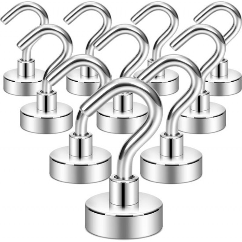 10 Magnethaken – Haken – Magnethaken – Magnethaken – Silber