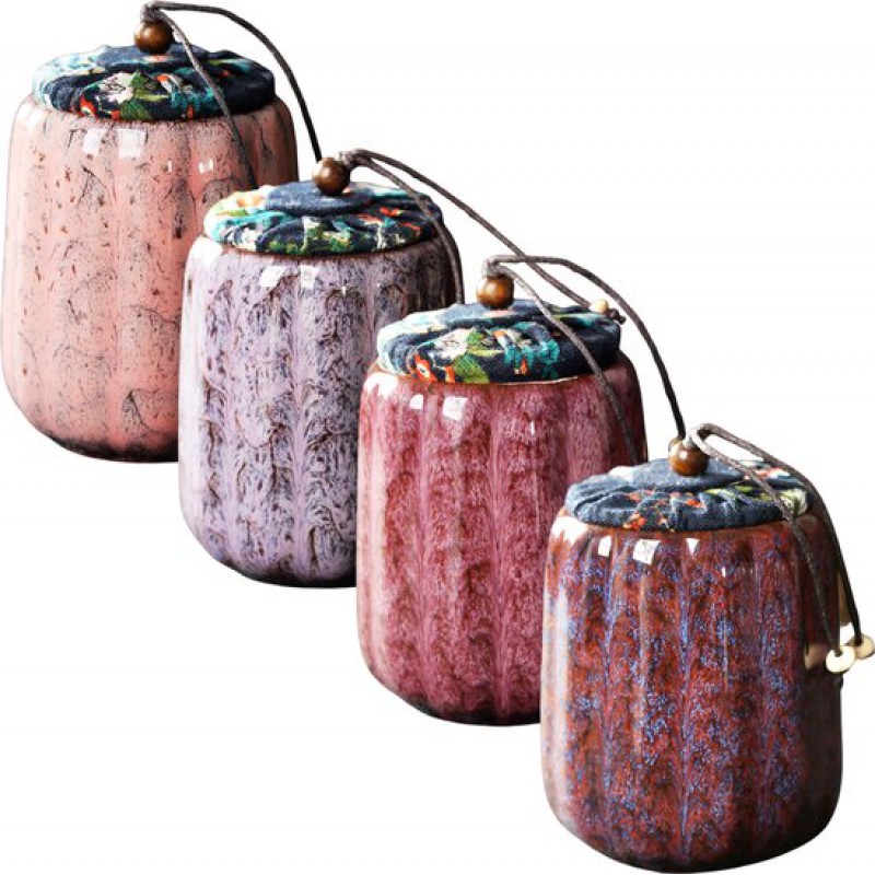 Keramik-teekannen/vorratsdosen – 4er-set – 300 Ml – Mit Deckel
