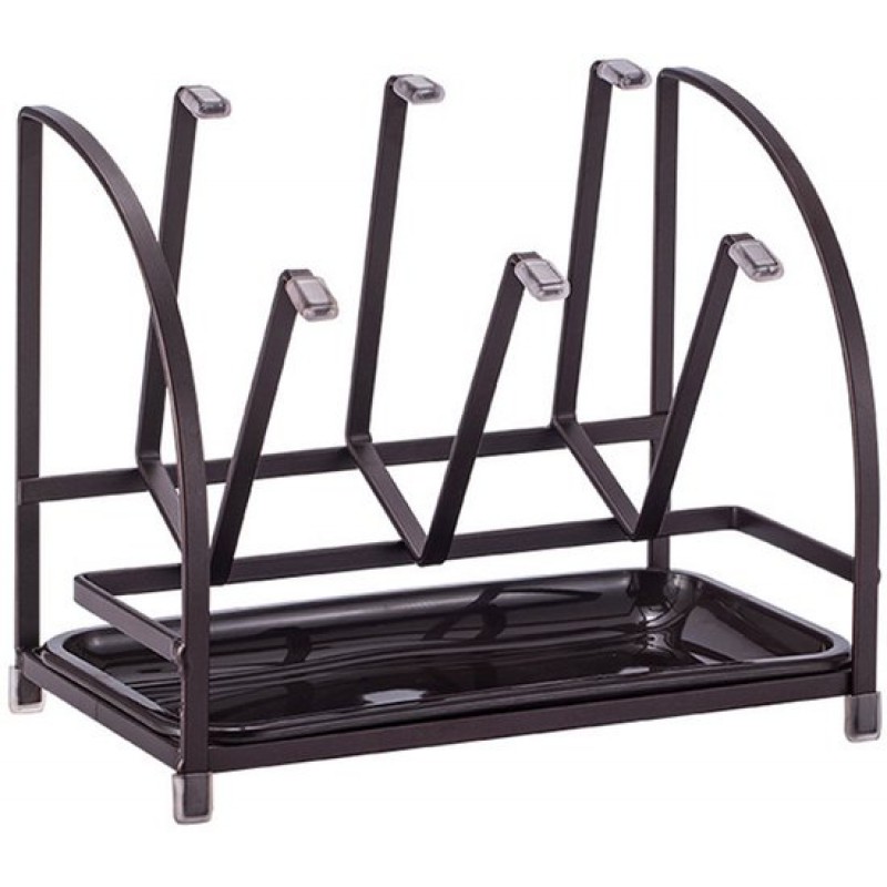 Flaschenhalter, Universeller Abtropfständer Für Flaschen, Babyflaschen Und Lätzchen, Schwarzer Metall-abtropfständer (schwarz)