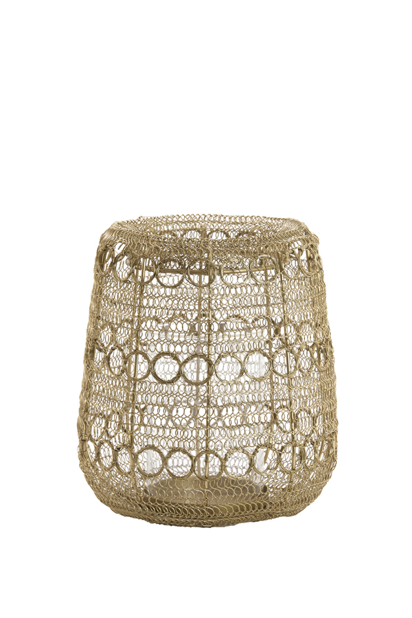 Stimmungsvolles Goldfarbenes Metall-windlicht Light & Living
