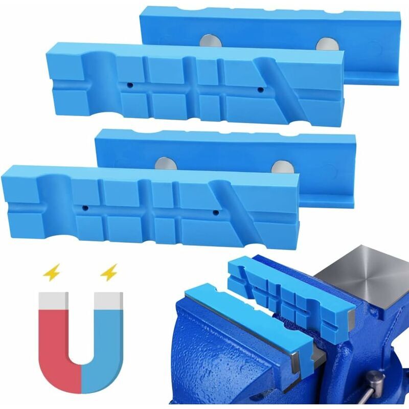 2-teiliger Schraubstock, Magnetisches Schutzband, Universalbacke, Rutschfeste Auskleidung, Schutzabdeckung, Zubehör Für Die Schraubstockbacke, Weiche Backe