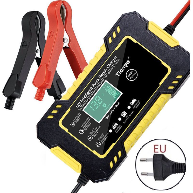 Intelligentes 12v 6a-batterieladegerät – Automatisches Ladegerät Mit Reparaturfunktion – Lcd-display – Überhitzungsschutz