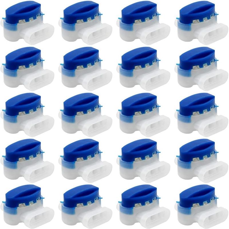 Packung Mit 20 Wasserdichten Kabelverbindern Für Drähte Von 0,5 Bis 1,5 Mm² – Schnelle Installation Ohne Abisolieren – Korrosionsschutz