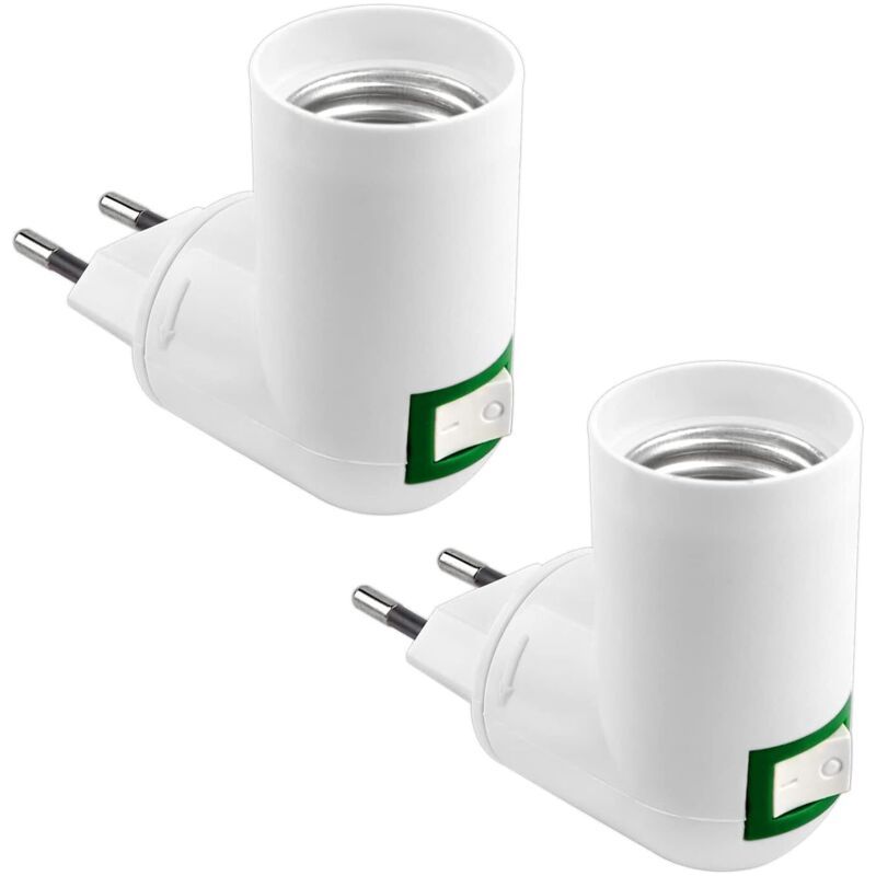 E27-fassung Mit Funkschalter – Wechselspannung 100–240 V – Maximale Leistung 100 W – Schwer Entflammbares Pbt-material – 2er-pack – Kompatibel Mit Led-lampen