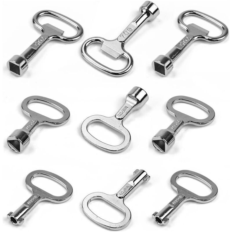 Dreieck-ventilschlüssel – Set Mit 9 Schlüsseln Aus Zinklegierung – Verschiedene Größen Für Haushaltsgeräte – Ergonomisches Design