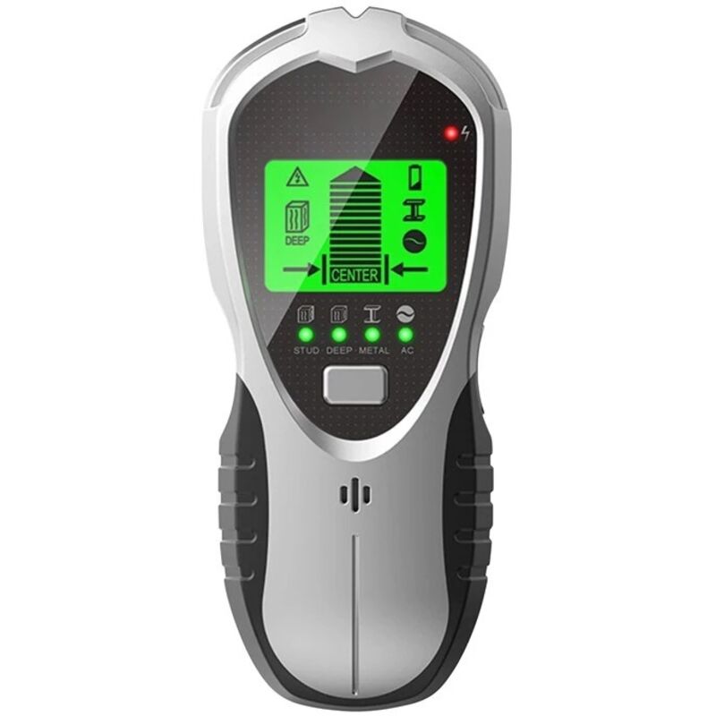 (silberfarben) 4-in-1 Wanddetektor, Wandmontierter Metalldetektor Mit Lcd-bildschirm, Balkendetektor, Detektor Zum Aufspüren Von Metall, Elektrischen Leitungen Und Holzständern In Wänden, Böden Und De