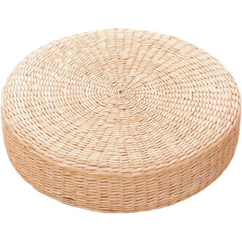 Stroh-stuhlkissen 40x40x6 Cm – Ergonomisches Design Für Hohen Komfort – Waschbarer Und Atmungsaktiver Bezug – Für Den Innen- Und Außenbereich Geeignet