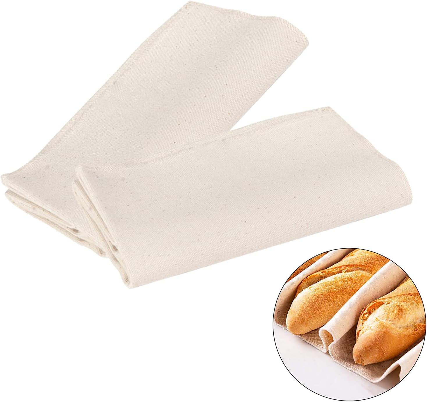 Hochwertiges Leinen-küchenhandtuch, Teigtuch, Edles Backzubehör, Zum Vorbereiten Und Backen Von Teig, 2er-set, 75 X 45 Cm