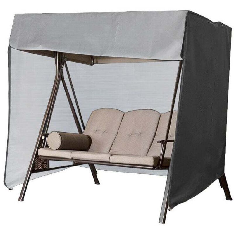 Reißfeste, Graue Schaukelabdeckung, Wasserdichte Gartenschaukelabdeckung, Oxford-schaukelabdeckung Mit Uv-schutz, Außenschaukelabdeckung 220 × 125 × 170 Cm