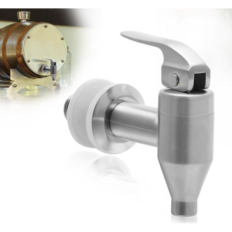Zapfhahn Aus Edelstahl 304 Für Getränkespender – Gleichbleibender Durchfluss – Auslaufsicherer 16-mm-anschluss – Geeignet Für Bier, Wein Und Saft