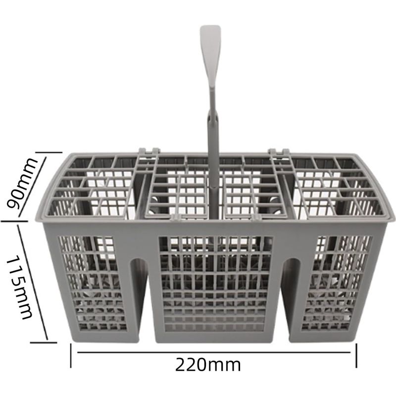 Besteckkorb Für Siemens Bosch Geschirrspüler Ds-1657 – Abnehmbarer Runder Griff – Abmessungen 220 X 115 X 90 Mm – Ersatzteile