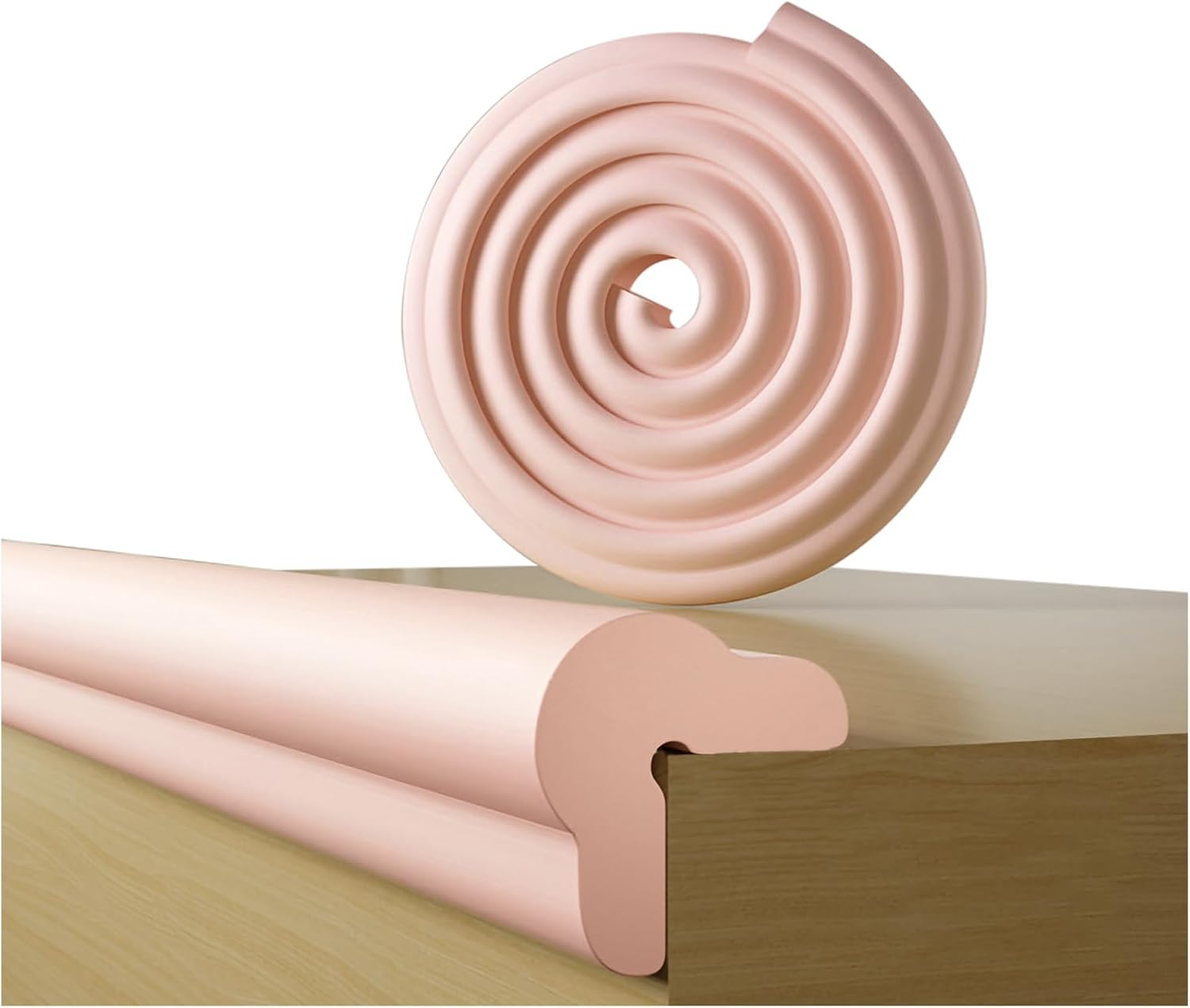Schaumstoff-kanten- Und Eckenschutz, 2 M Sicherheitsstreifen Für Tische, Möbel Und Babybetten – Stoßfester Klebstoff (rosa)