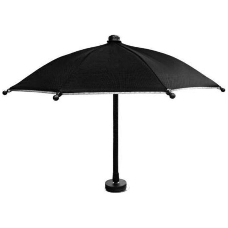 Magnetischer Regenschirm Für Mobiltelefone, Verstellbar Und Faltbar, Für Strand Und Outdoor-aktivitäten (schwarz)