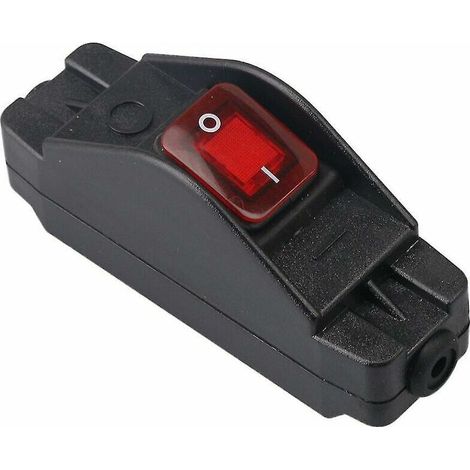 Ip65 30a 220v Inline-kabelschalter Mit Druckknopf, Tomatenfarbe, Wasserdicht