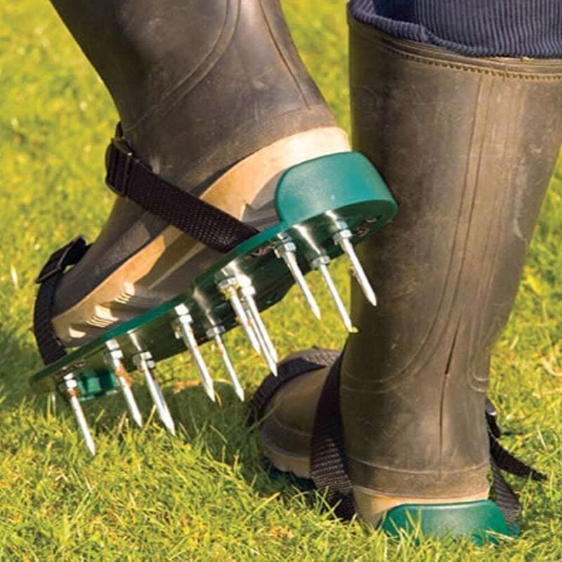 Garden Mile Rasenlüfter-schuhe, Bedienungsanleitung, Rasenlüfter Mit 5,5 Cm Langen Spikes Und Universalaufsätzen, Rasenlüfter-sandalen