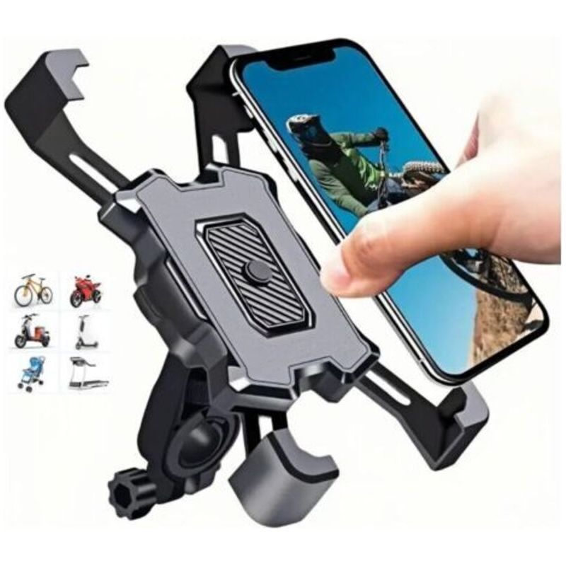 Handyhalterung Für Fahrräder, Mountainbikes/motorräder, Universelle Lenkerhalterung Für Smartphones, Motorräder Und Roller, 360°-drehung Mit Fallschutz, Kompatibel Mit Iphone, Samsung Galaxy, Huawei U