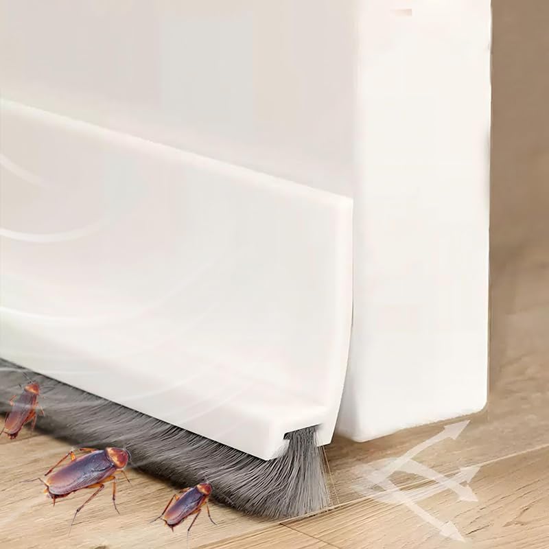 100 Cm Weiße Türdichtung, Türdichtung Unten, Schalldämmend, Türdichtung Gegen Zugluft, Selbstklebend Und Zuschneidbar
