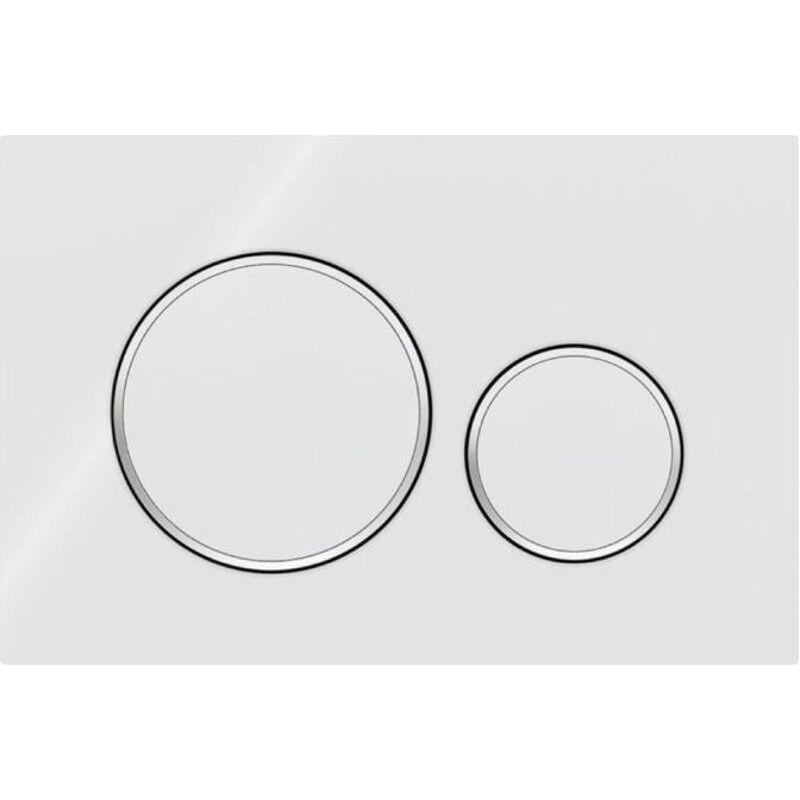 Sigma20 2-mengen-wc-betätigungsplatte – Mattweiße Oberfläche – Abmessungen 246 X 164 X 12 Mm – Einfache Bedienung Von Vorne