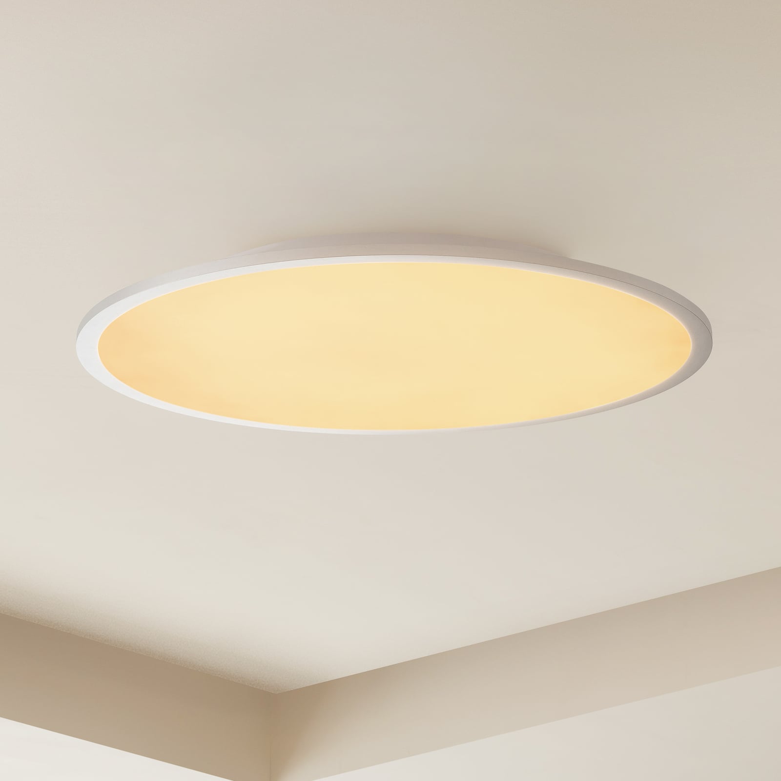 [neuwertig] B-ware Lindby Deckenlampe Narima Led Leuchte Dimmbar Cct 60cm Silber 4300lm Ip20