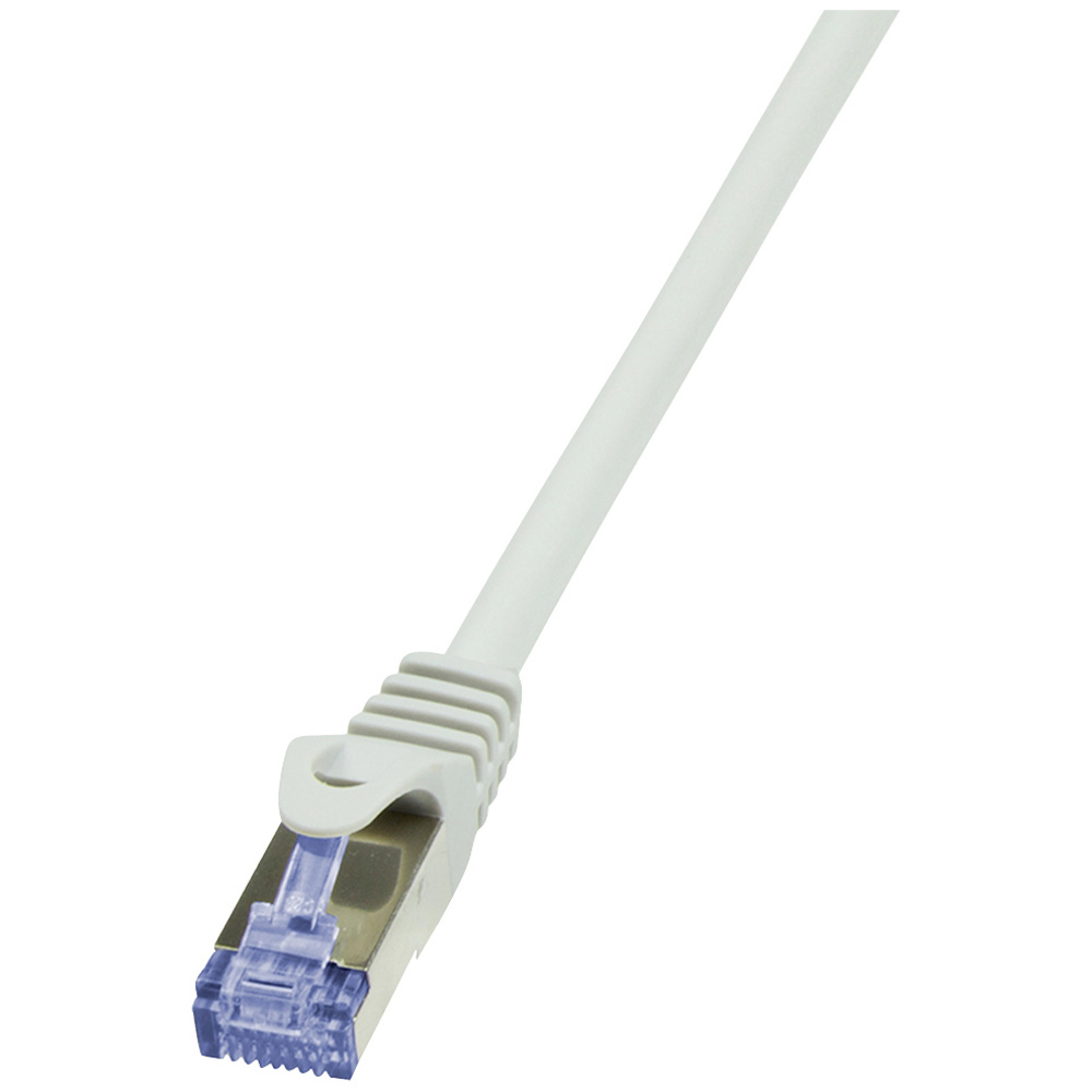 Logilink Cq3132s Rj45 Patchkabel Cat 6a S/ftp 40 M Grau Mit Rastnasenschutz, Flammwidrig, Gesamtschi
