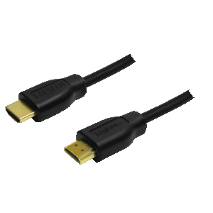 Logilink - Ch0038- High-speed-hdmi-kabel Mit Ethernet (v 1.4, 2x 19-pin-stecker, Goldstecker, Schwarz, 3 M) Schwarz