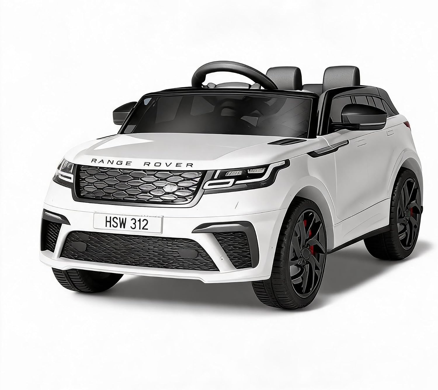 12v Land Rover Kinder Elektroauto Für Kinder Mit 2,4-ghz-fernbedienung, Großem Zweisitzer, Kindersicherung, Musik Und Led-beleuchtung, 3+(weiß)