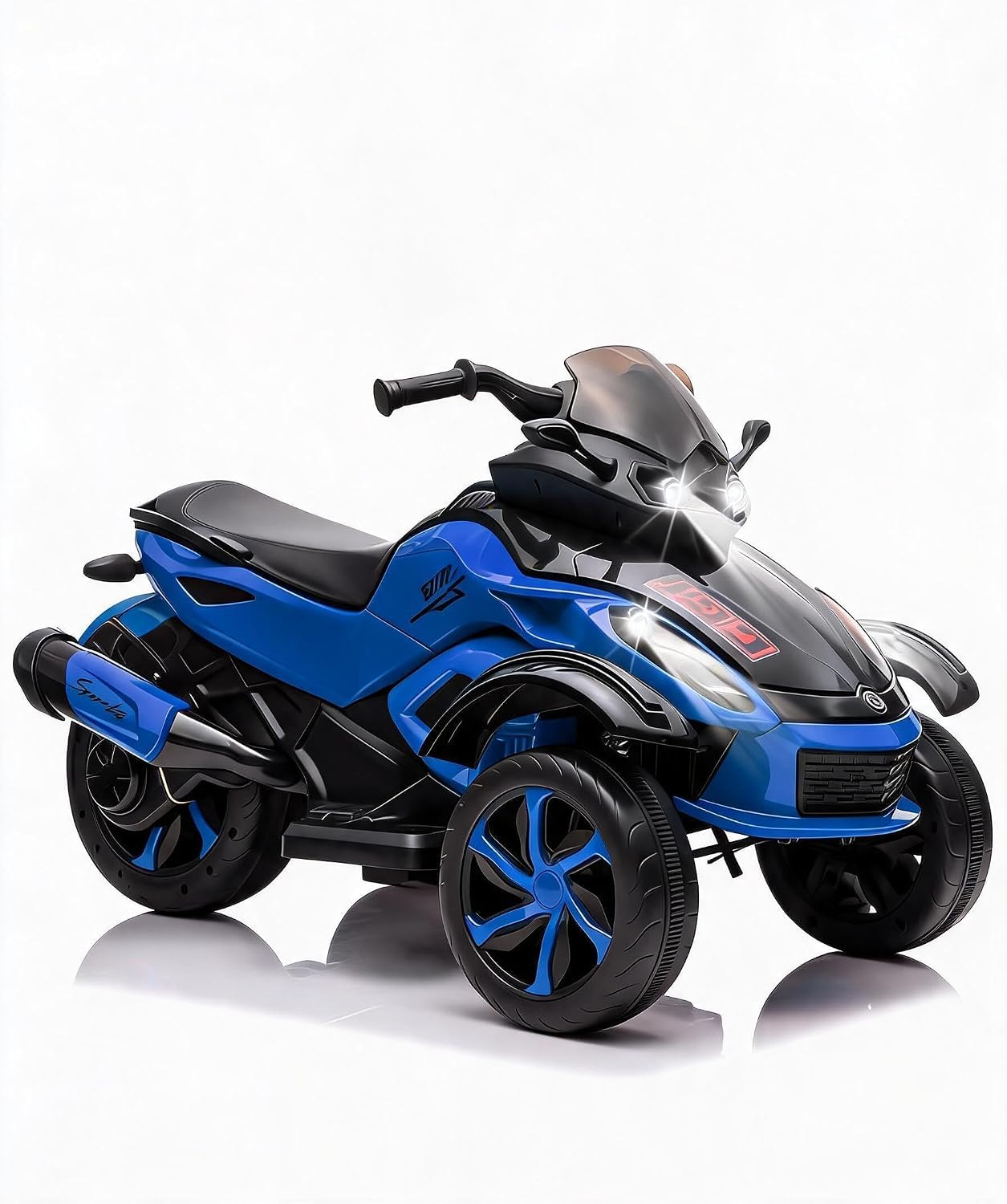 Elektro-quad Für Kinder 12v, Kinderquad Mit Led, Musik & Sanftanlauf, 6,4 Km/h, Für 3-8 Jahre, 102 X 55 X 56 Cm, Blau