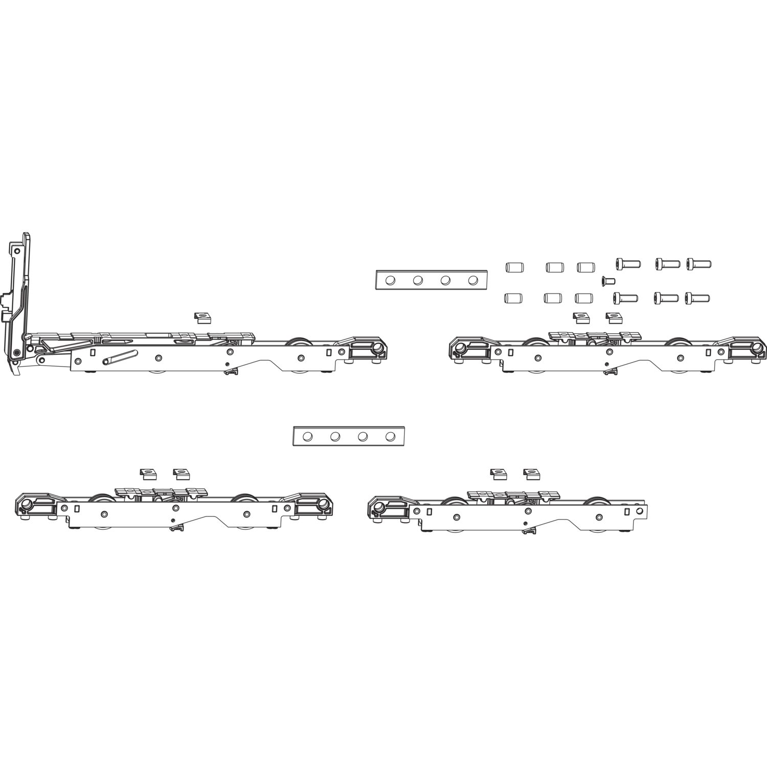 Maco Hs Grundkarton Laufwagen Hs Laufwagen Mit Bürsten 400 Kg Nut 16/18 X 30 Mm Stahl Verzinkt Silberfärbig