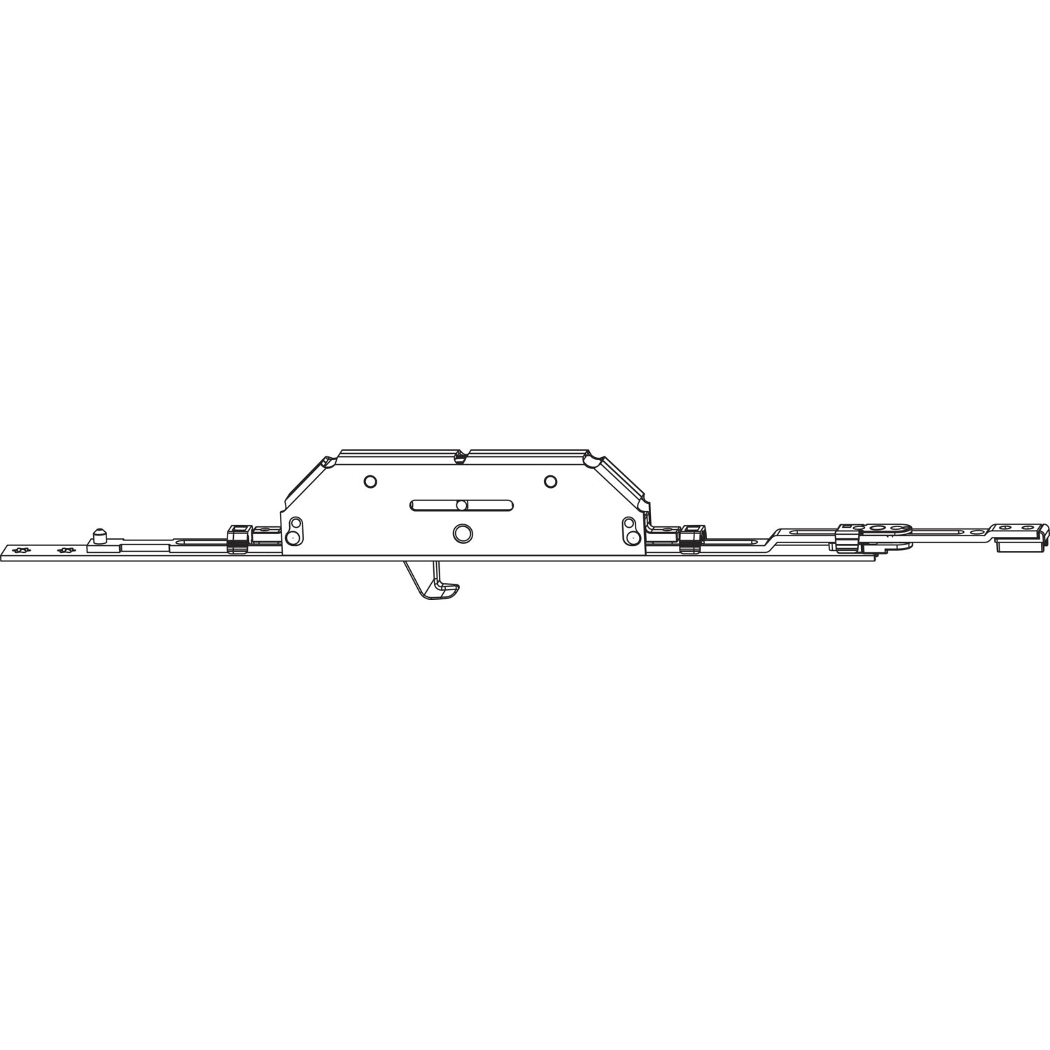 Maco Mm Hakenverschluss Waagrecht Verlängerbar, Multi-matic, Für 7,5 Falzluft, Silber, Stahl Verzinkt, 349 Mm