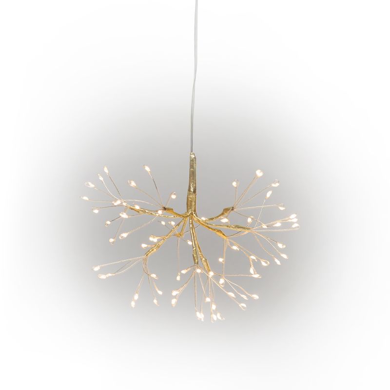 Dekoration Magichome Weihnachten, Feuerwerk, 72 Led Warmweiß, Einfaches Leuchten, Hängend, Golden, 25 Cm