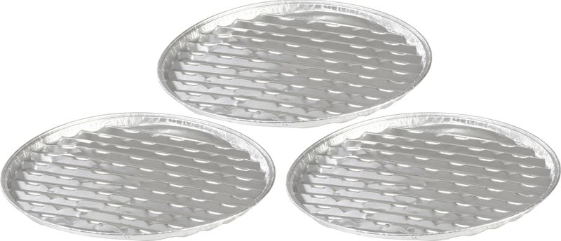 Schale Magichome, 34x2 Cm, Grill-, Perforiert, 3 Stk., Aluminium, Rund