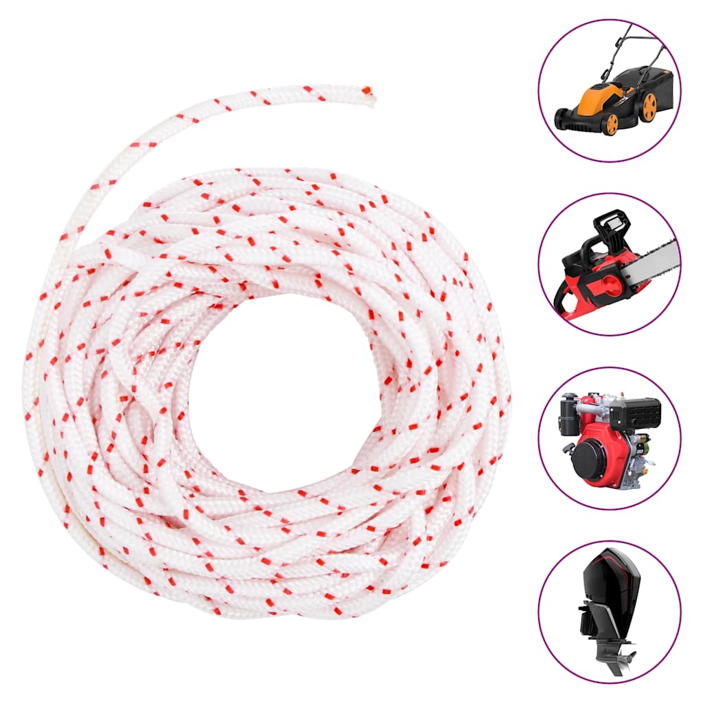 Maison Exclusive - Starterseil Weiß Und Rot Ø4 Mm 10 M Nylon