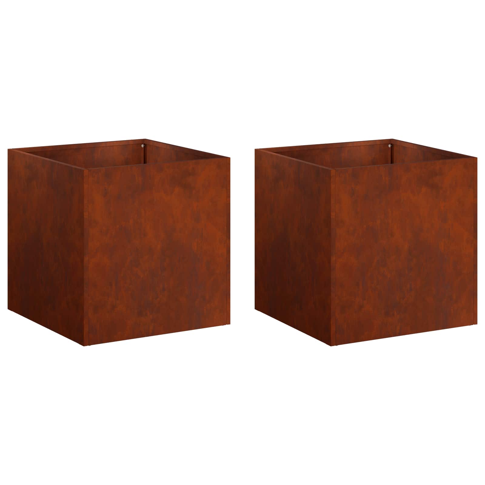 Maison Exclusive - Garten-pflanzgefäß 2 Stk. Rostoptik 35 X 35 X