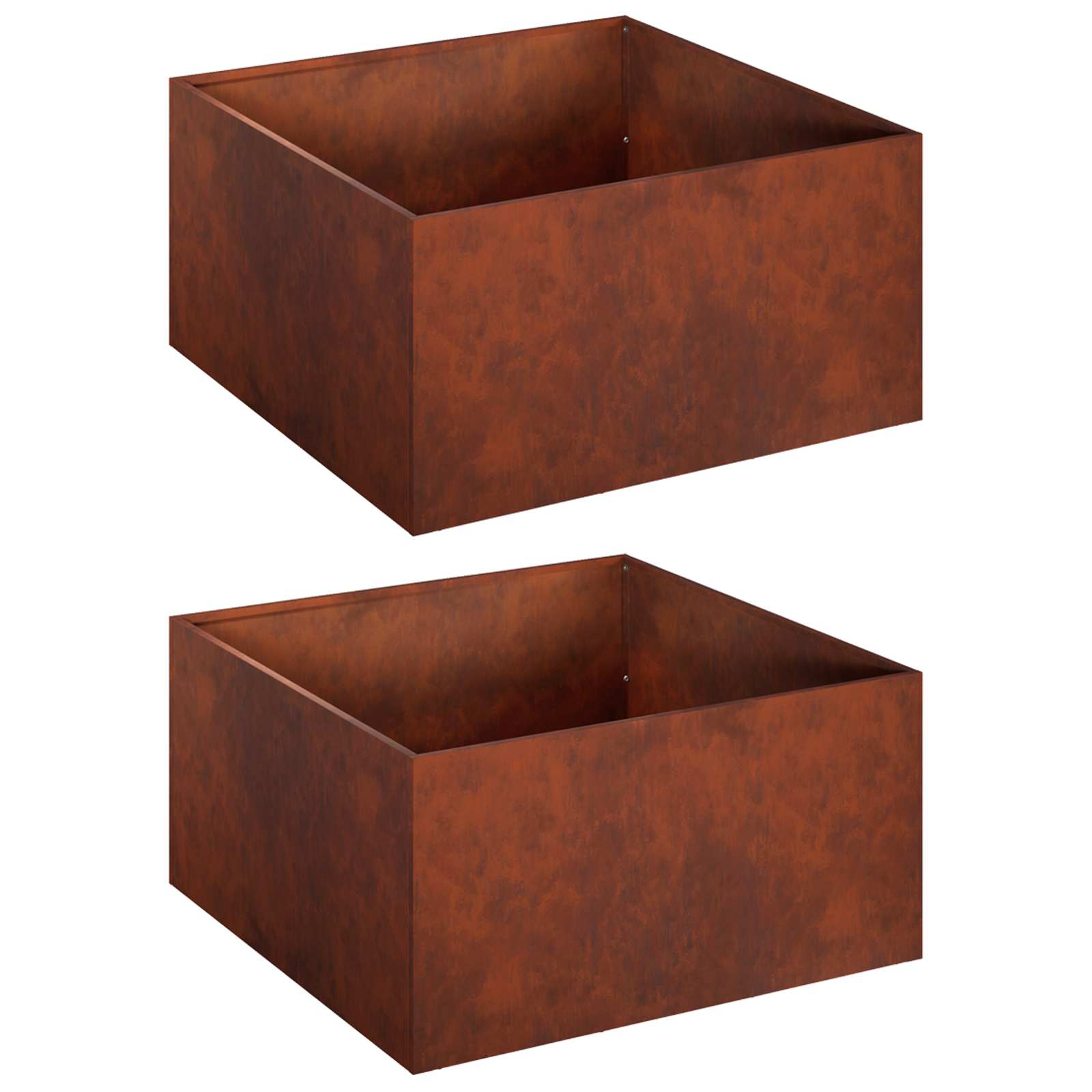 Maison Exclusive - Garten-pflanzgefäß 2 Stk. Rostoptik 40 X 40 X