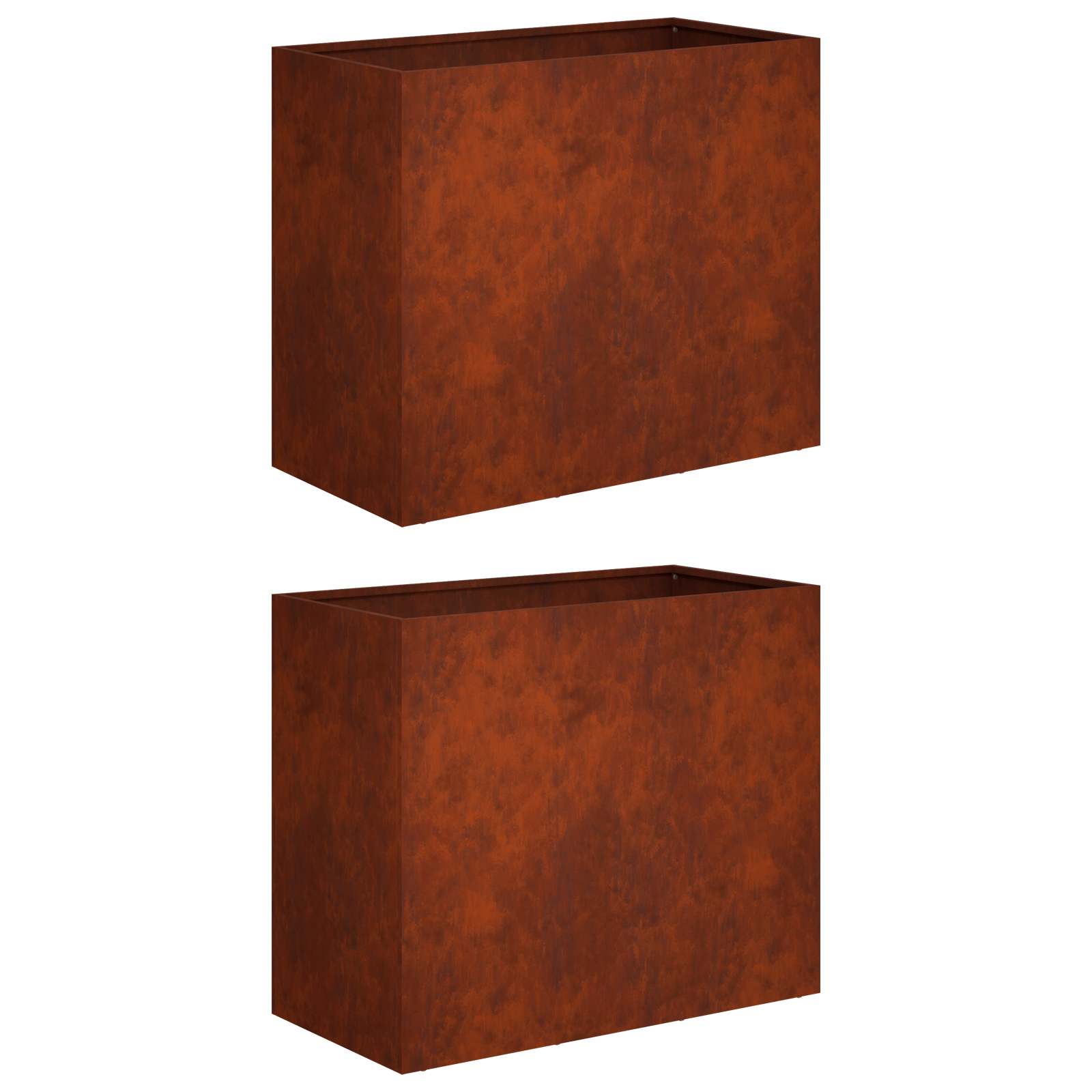 Maison Exclusive - Garten-pflanzgefäß 2 Stk. Rostoptik 60 X 30 X