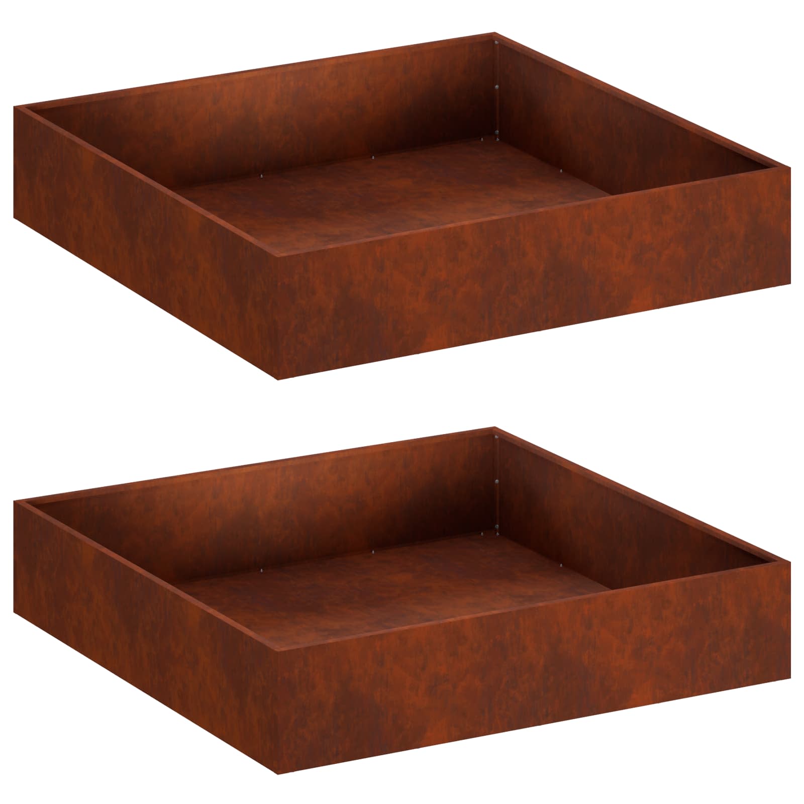 Maison Exclusive - Garten-pflanzgefäß 2 Stk. Rostoptik 80 X 80 X