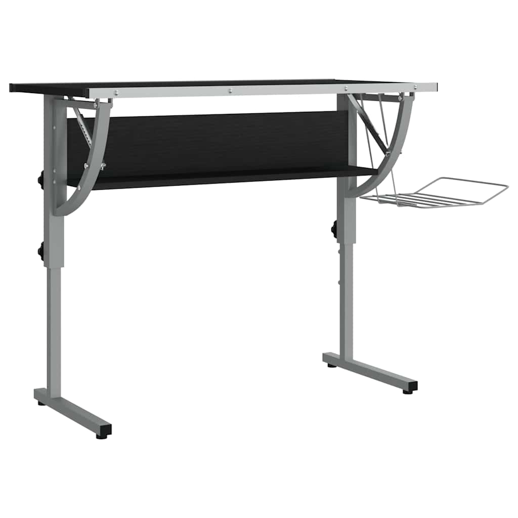 Maison Exclusive - Basteltisch Schwarz & Grau 110x53x(58-87)cm Ho