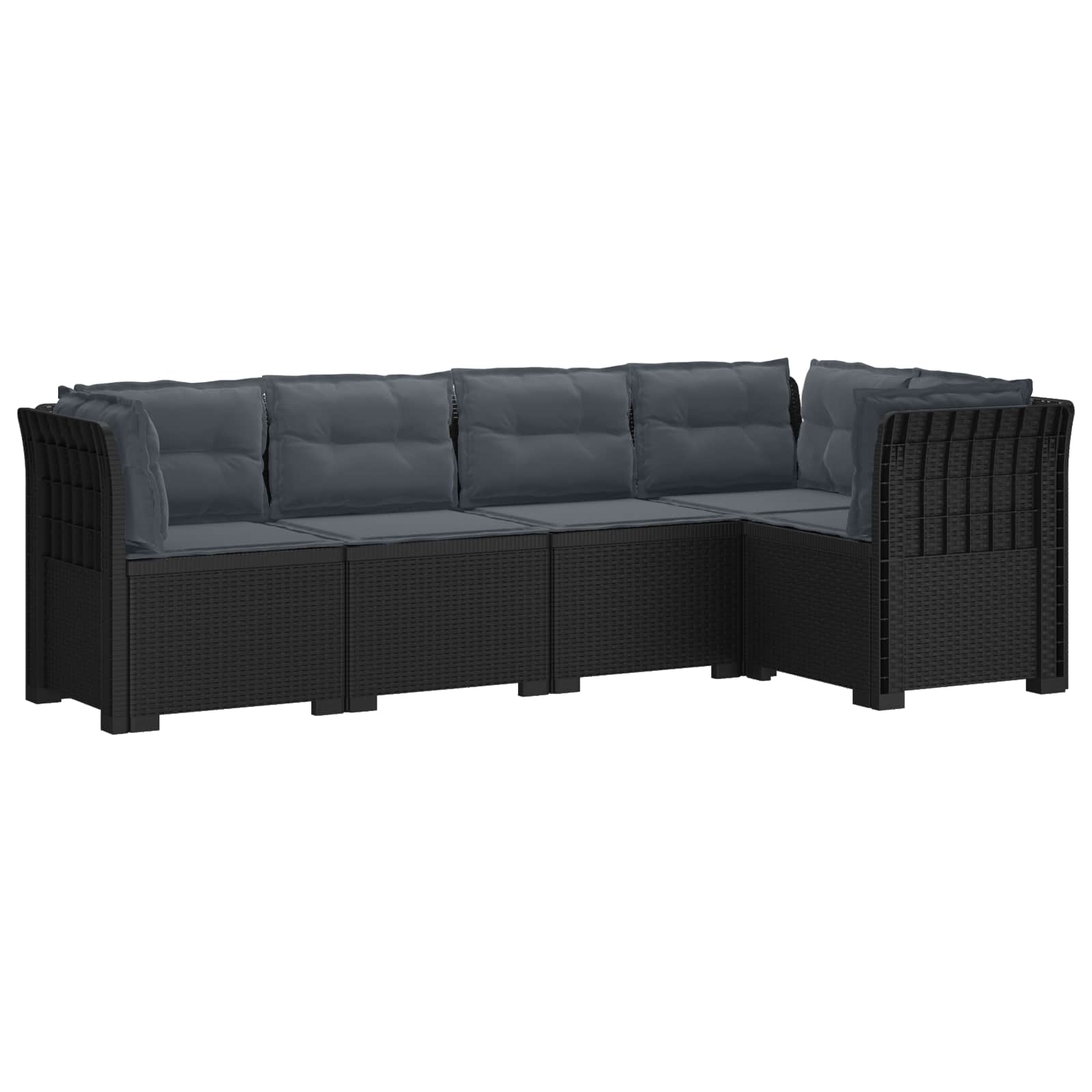 Maison Exclusive - 5-sitzer Gartensofa Mit Kissen Rattan-look Pp